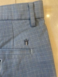 Blue Checked Dress Pants