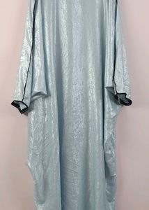 One Time Wore 💎Elegant Shimmery Sky Blue Abaya wi
