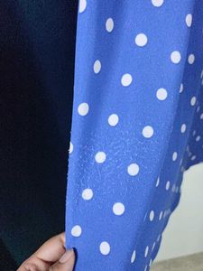 Chic Blue Polka Dot Dress