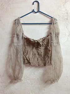 Trendy Summer Fashion Mesh Crop Top
