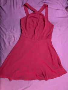 Sexy Red Dress With Cross Straps