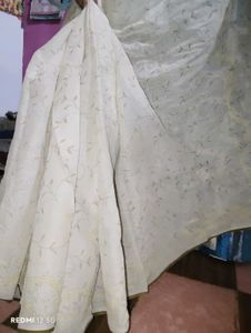 Elegant Floral Embroidered Saree With Blouse