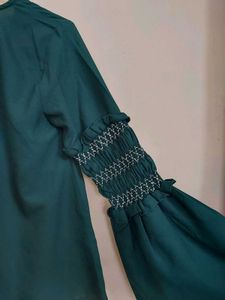 Green Long Sleeve Blouse (Size-S)