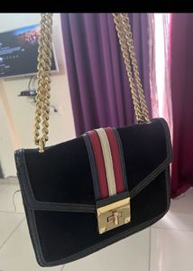Aldo Striped Velvet Crossbody
