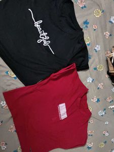 Combo Of 2 Crop Tshirt Used Just  3/4 Time Size S