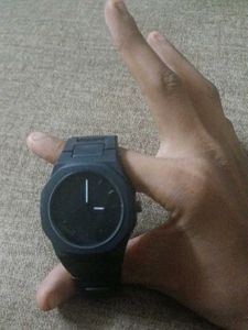 a watch full black and very light weight