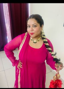 Elegant Pink Anarkali  Kurta Set