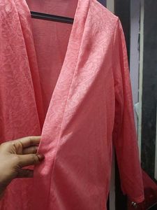 Coral Floral Shrug