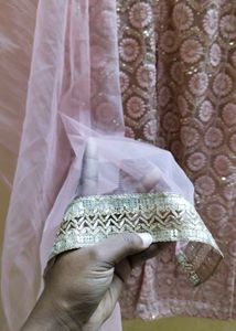 Elegant Pink Embroidered Kurta Full Set