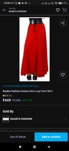 Red Jab we met style skirt