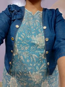 Light Denim Waist Coat