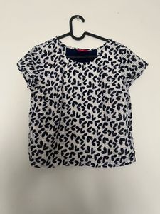 Breezy White Printed Top –(M)