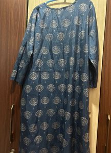 Avaasa Navy Blue Kurti Set XXL