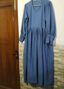Ice Blue Aesthetic Abaya, Modest Dress