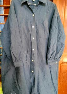 Blue Shirt Dress winter wear