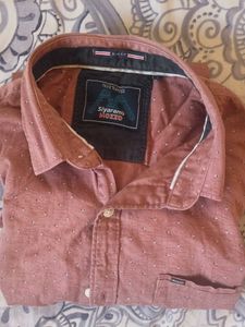 Stylish maroon casual shirt