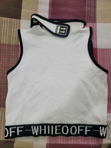 Off White Crop Top