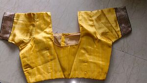Yellow Satin Saree And Cotton Sare Combo
