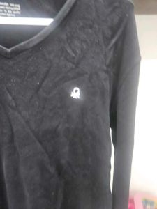 Benetton Black V-Neck Long Sleeve