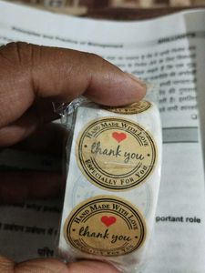 Adhesive Thank You Sticker For Small Business