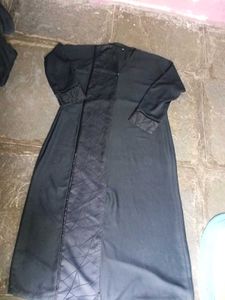 Elegant Black Abaya 3 Combo 2 Face Cover Soudi Abi