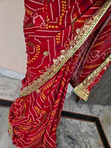 Red Bandej Saree