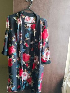 Floral Print Kimono
