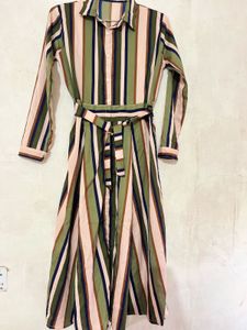 A Line Striped Dress