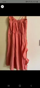 peach dress