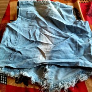 Cute Denim Outfit Set