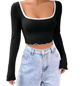 Black Long Sleeve Top