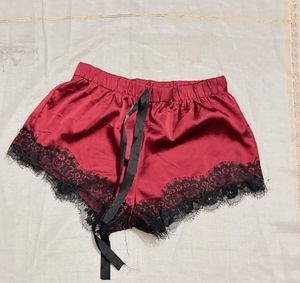 Red Lace Pajama Shorts