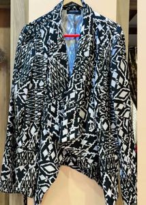 Black And White Printed Blazer