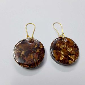 Real Rose Preserved Circle Earrings