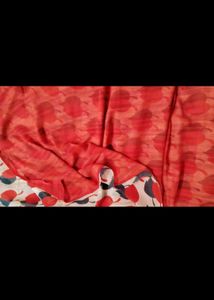 Super White Printed Saree 2