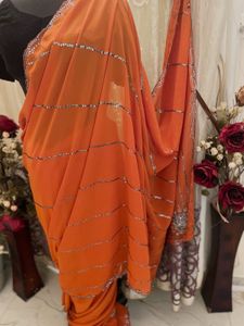 Elegant Orange Saree