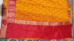 New Yellow  Border Saree