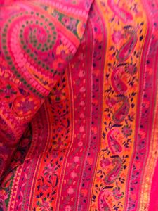 Pink Paisley Silk Saree