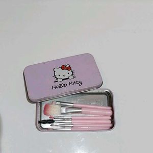 Hello Kitty Mini Makeup Brush Set with Tin Case