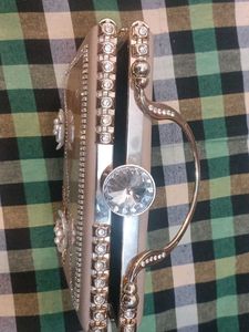 Luxury Golden Floral Pearl Clutch