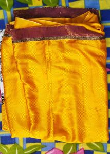 Yellow &amp; White Saree With beautiful design