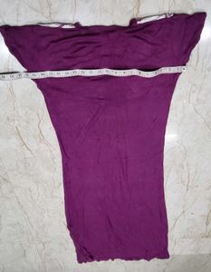 Purple Floral Print Maxi nighty with sidecut