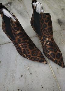 cheetah print kitten heels bershka booties