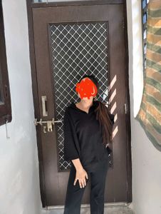 Black Hoodie Top