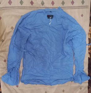 Blue Casual Shirt | Soft &amp; Comfortable for Womens