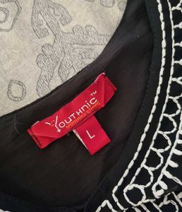 Elegant Black Chikankari Kurti