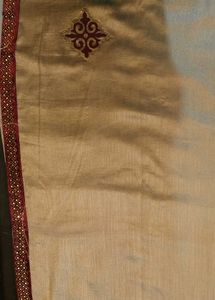 STYLISH SWAROVSKI WORK SAREE WITH FALL