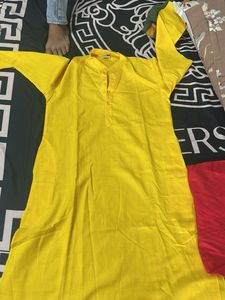 Yellow Long Sleeve Kurta