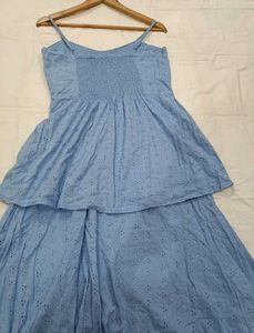 Blue Tiered Sundress