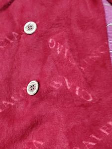 Burgundy Balenciaga Coat